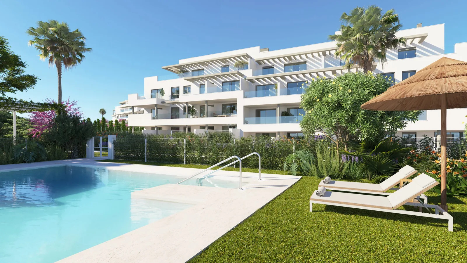 DM2 · Piscina comunitaria y jardines