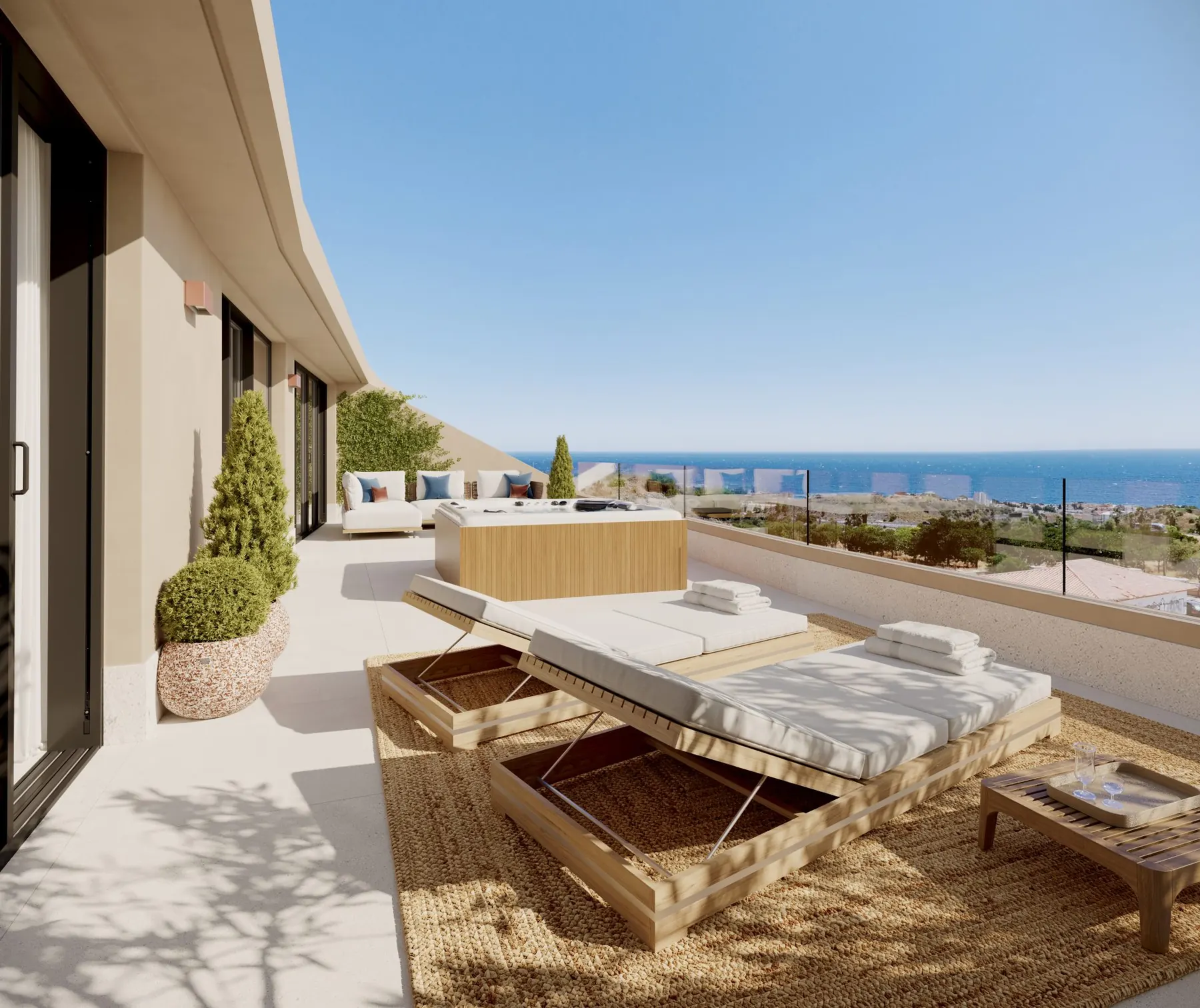 ER · Terrasse mit privatem Whirlpool