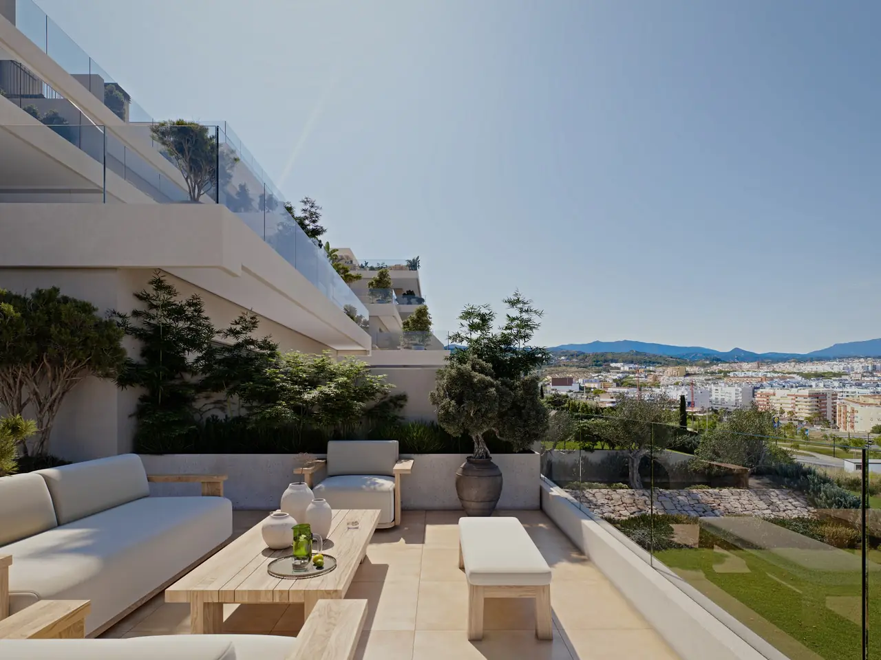 SS · Private Terrasse mit Blick auf die Berge